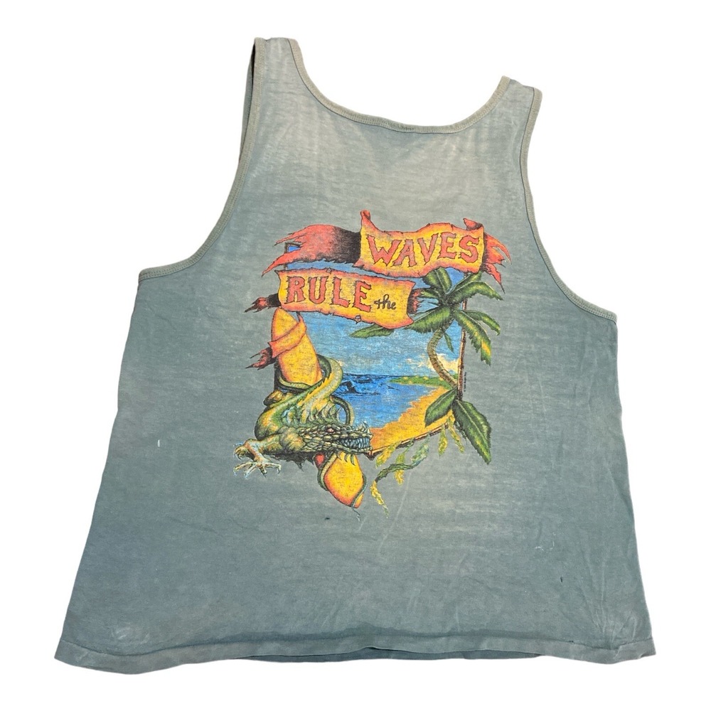 Vintage 90s Bugle Boy Tank Men's Shirt Surf Skater‎ Beach Distressed
